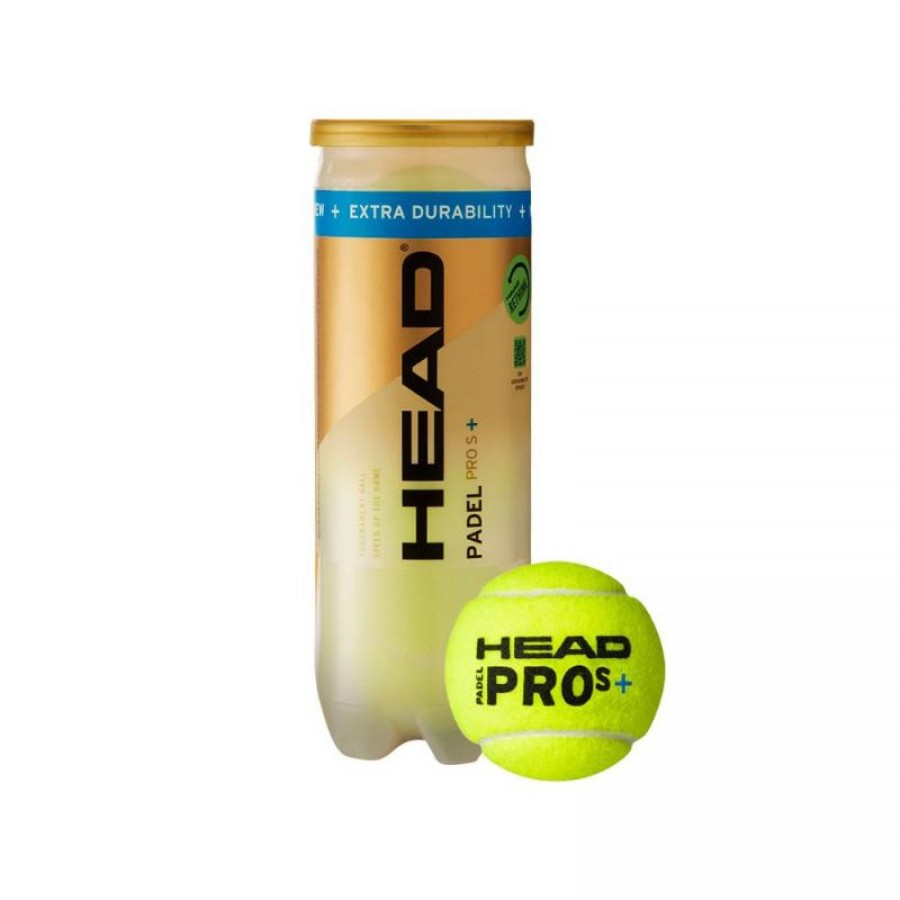 Bote de 3 Pelotas Head Padel Pro S+