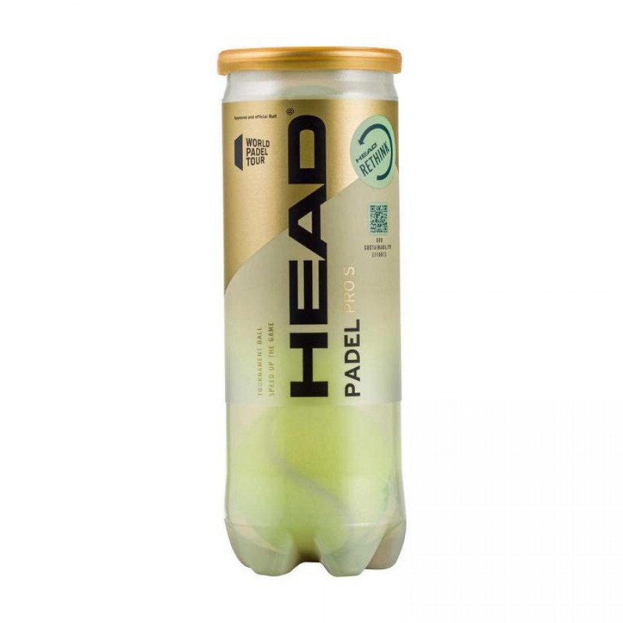 Bote de 3 Pelotas Head Padel Pro S