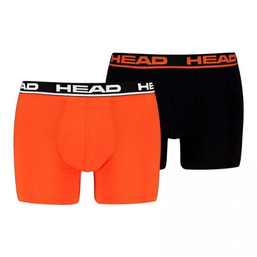 Boxers Head Basic Laranja Preto 2 Unidades