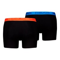 Boxers Head Laranja Azul Preto 2 Unidades