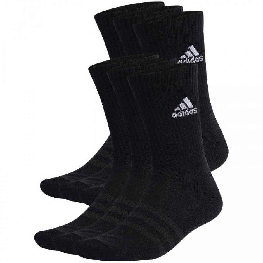 Calcetines Adidas Cushioned Clasico Negro 6 Pares