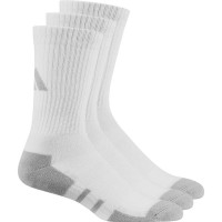 Meias de Tripulacão Acolchoadas Adidas Essentials Branco Cinza 3 Pares