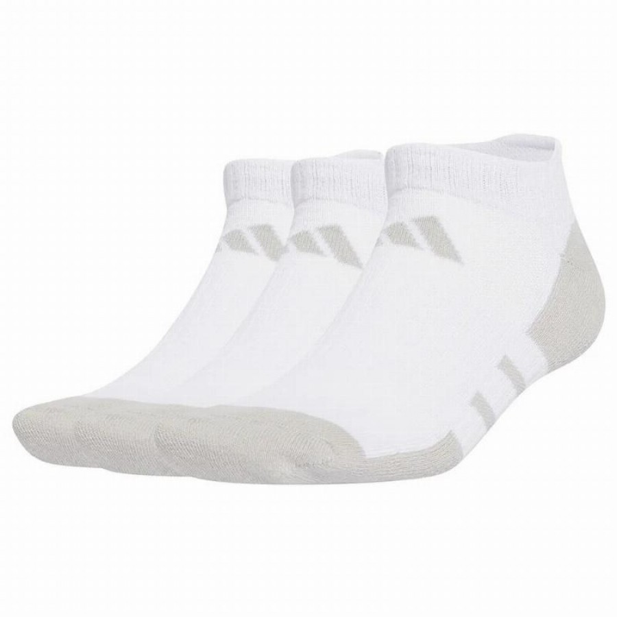 Calcetines Adidas Essentials Cushioned Low Blanco Gris 3 Pecas