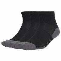 Calcetines Adidas Essentials Quarto Acolchoado Negro Gris 3 Pecas