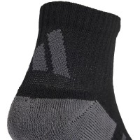 Calcetines Adidas Essentials Quarto Acolchoado Negro Gris 3 Pecas