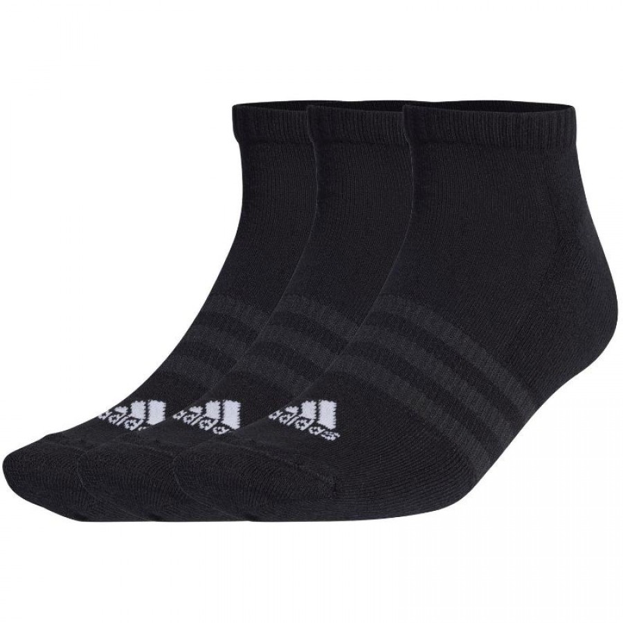 Calcetines Adidas Tobilleros SPW Cushioned Negros 3 Pares