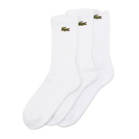 Calcetines Lacoste Sport Corte Alto Blanco 3 Pares