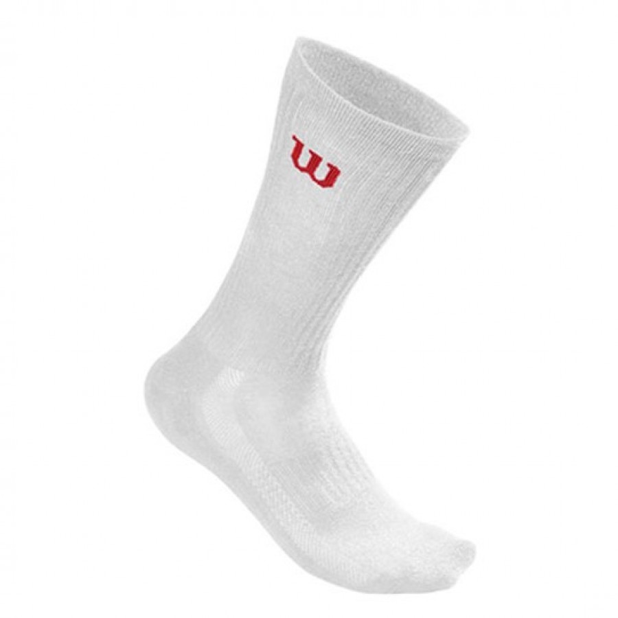 Calcetines Wilson Crew Blanco 3 Pares