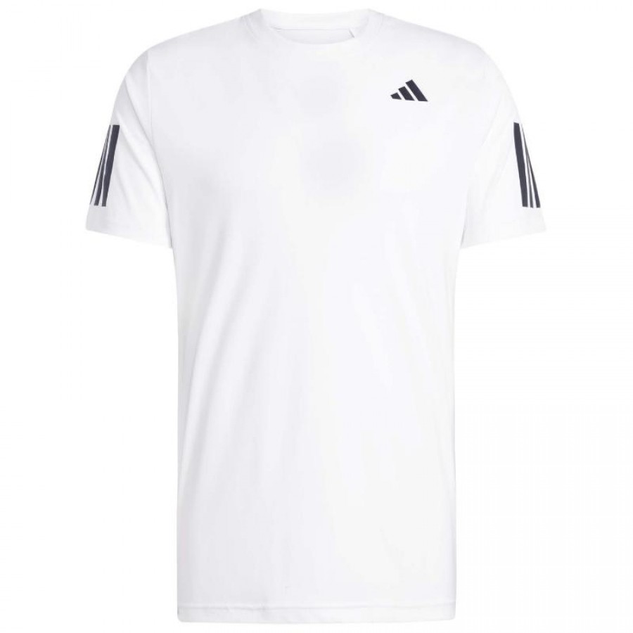 Adidas Club 3 Stripes Blanc Noir T-Shirt