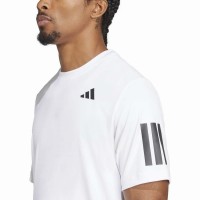 Adidas Club 3 Stripes Blanc Noir T-Shirt