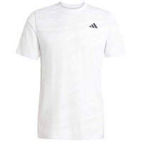 T-shirt adidas Club Graphic Blanc Gris