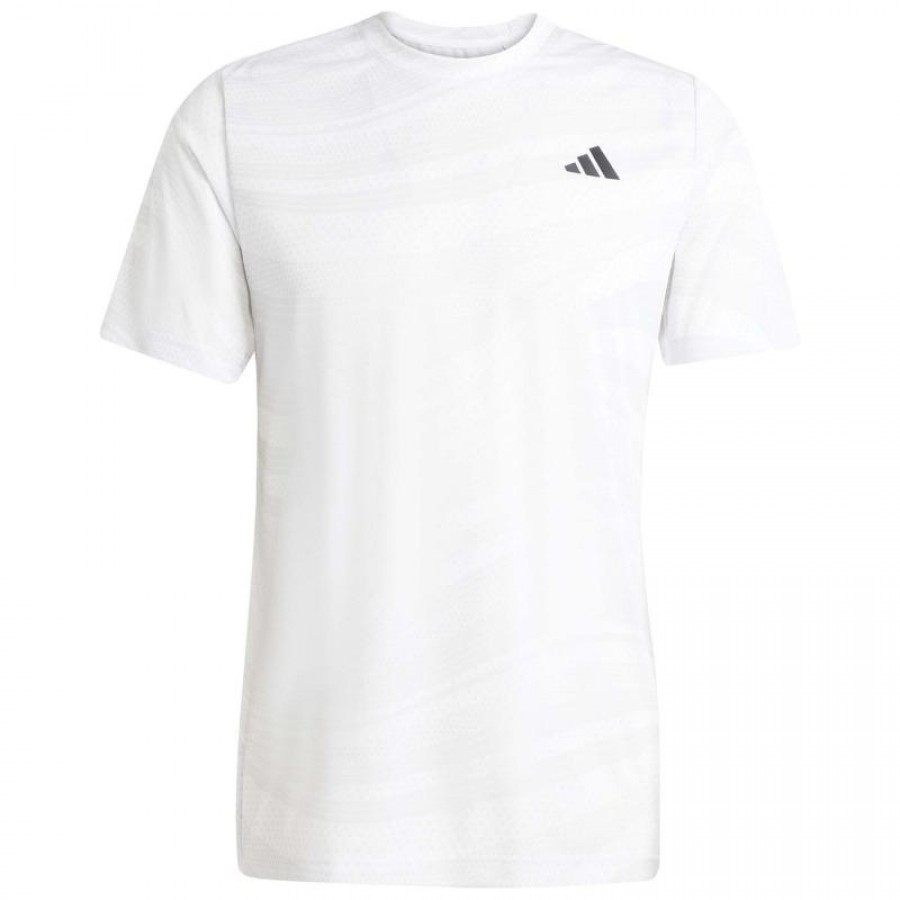 T-shirt adidas Club Graphic Blanc Gris