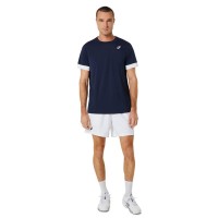 Camiseta Asics Court SS Marino Blanco