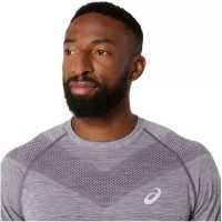 Asics Seamless SS Top T-shirt Gris Lavande Bleu Indigo