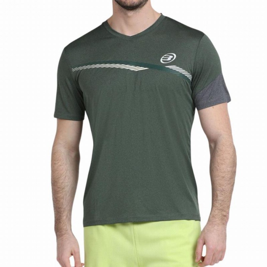 Camiseta Bullpadel Letra Verde Oliva Vigore