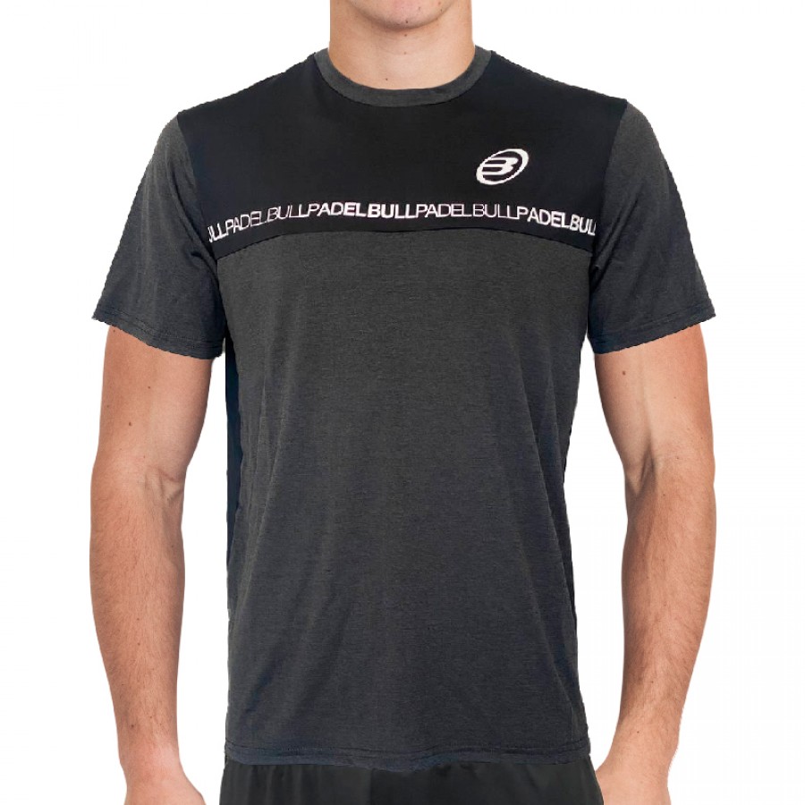 Camiseta Bullpadel Rebel Antracita Bicolor