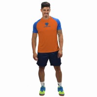 T-shirt Bleu Orange Cartri Match