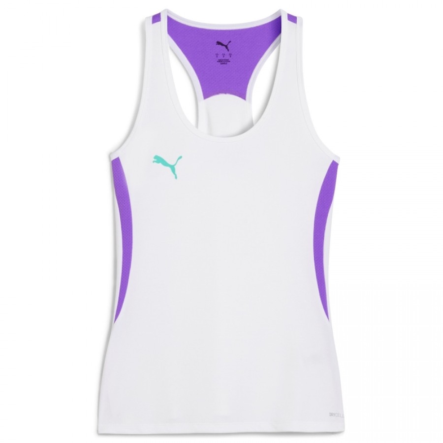 Camiseta Puma Individual Blanco Lila Mujer