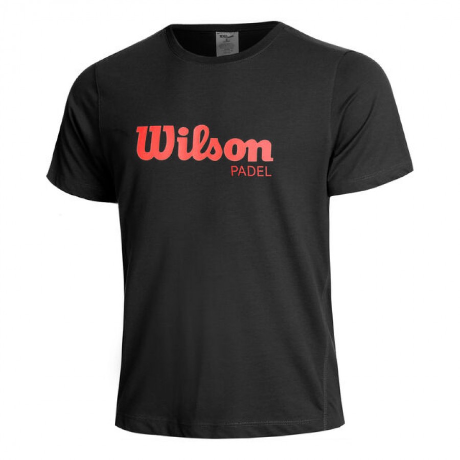 Camiseta Wilson Graphic Negro Rojo