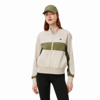 Chaqueta Lacoste Ultra Dry Gris Verde Kaki Mujer