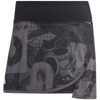 Falda Adidas Club Graph Negro Carbon Gris