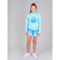 Falda Bidi Badu Colortwist Impresso Ondulado Aqua Azul Junior