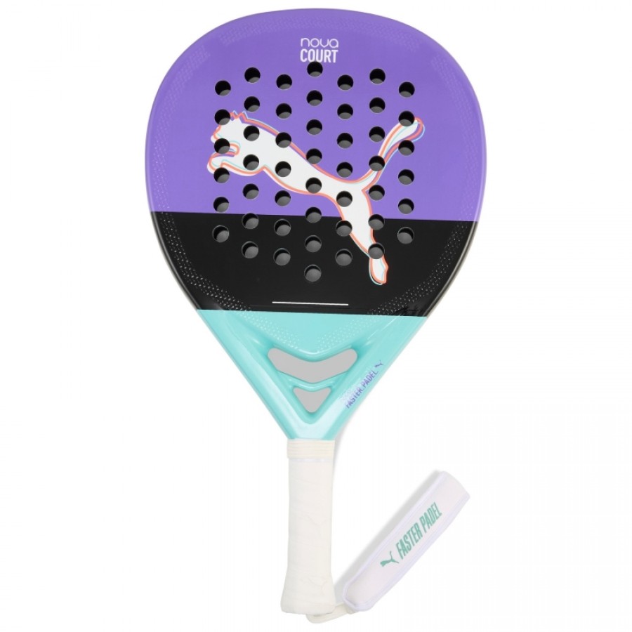 Raquette Femme Puma Nova Court Violet Noir Turquoise