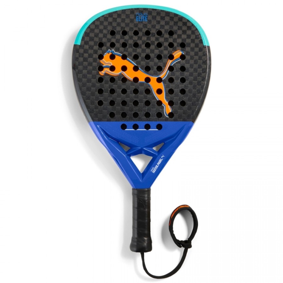 Raquete Puma Nova Elite Hybrid Preto Azul Turquesa