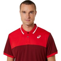 Polo Asics Court Granate Rojo