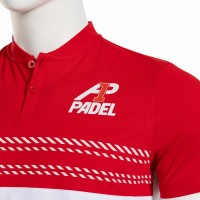 Polo de Padel Joma A1 Blanc Rouge