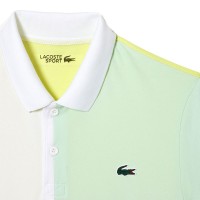 Polo Lacoste Regular Fit Reciclado Blanco Verde