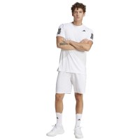 Adidas Club 3 Stripes Short Blanc Noir