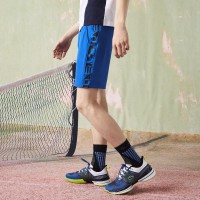 Short Lacoste Sport Azul Estampado