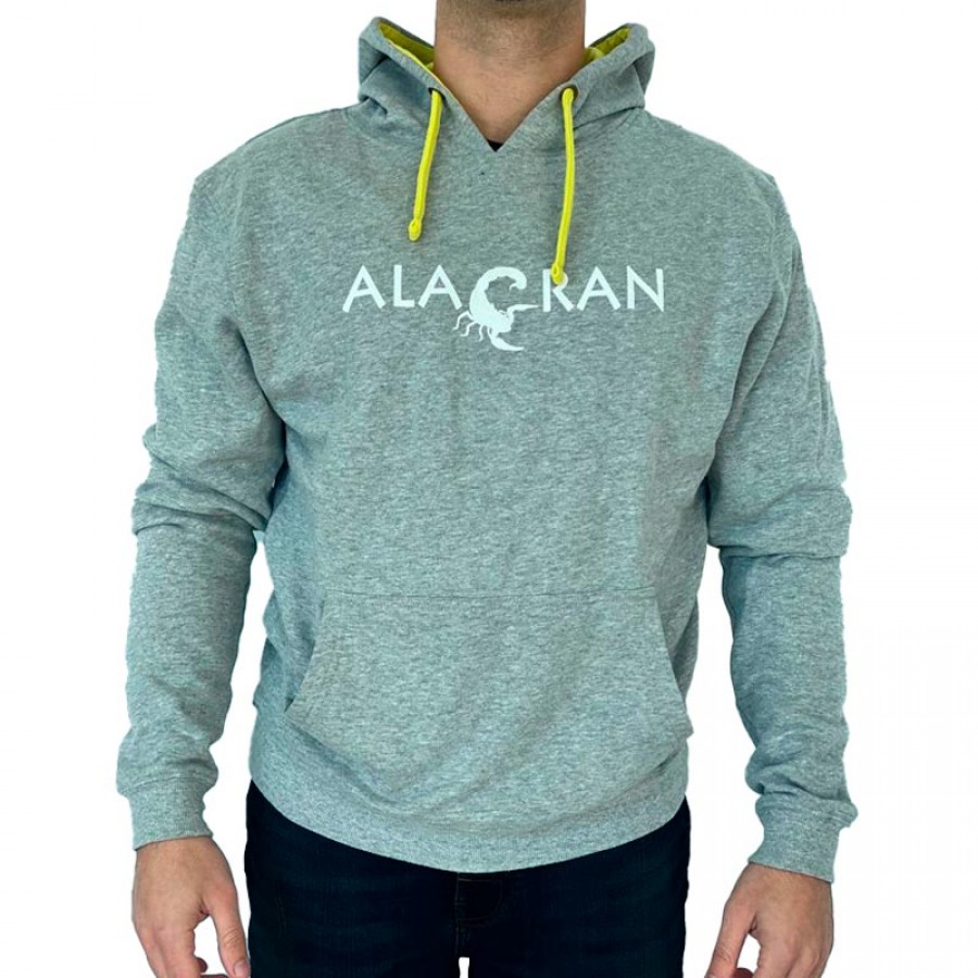 Sudadera Alacran Team Gris Amarillo Fluor