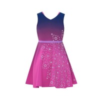 Bidi Badu Colortwist Rosa Azul Escuro Vestido Junior