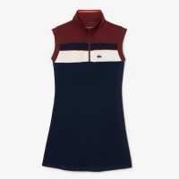 Vestido Lacoste Sport Reciclado Marino Burdeos