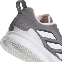 Tenis Adidas AvaFlash Clay Cinza Branco Rosa para Mulheres