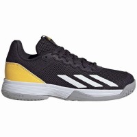 Zapatillas Adidas Courtflash Negro Blanco Naranja Junior