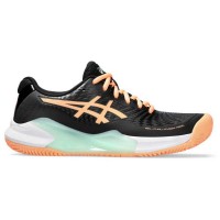 Asics Gel Challenger 14 Padel Preto Laranja Sapatos Femininos