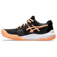 Asics Gel Challenger 14 Padel Preto Laranja Sapatos Femininos