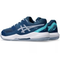 Tenis Asics Gel Dedicate 8 Padel GS Azul Mako Cinza Junior