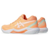 Zapatillas Asics Gel Dedicate 8 Padel Naranja Blanco Mujer