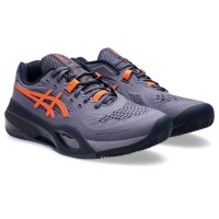 Zapatillas Asics Gel Resolution X Clay Gris Purpura Naranja