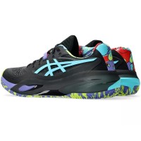 Tenis Asics Gel Resolution X Padel Preto Azul Aqua