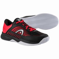 Zapatillas Head Revolt Pro 4.5 Clay Negro Rojo Junior