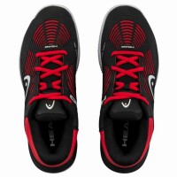 Zapatillas Head Revolt Pro 4.5 Clay Negro Rojo Junior