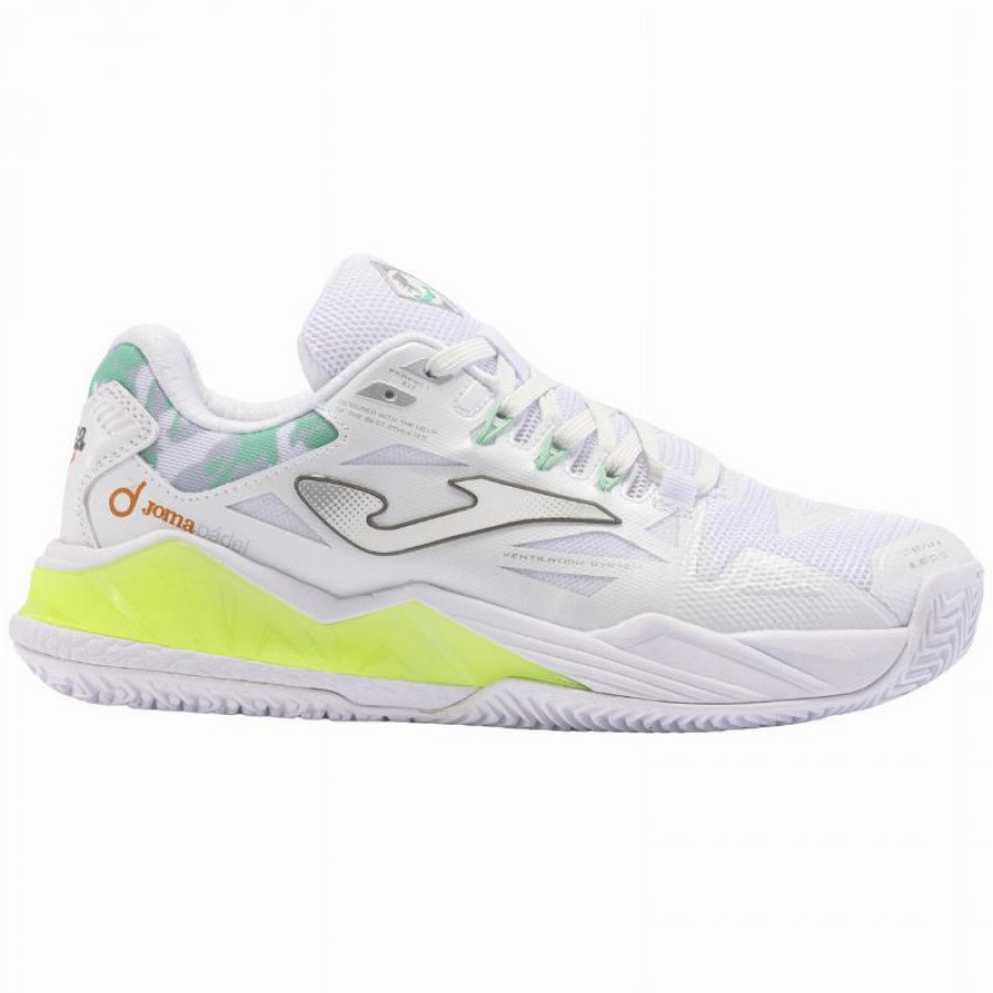 Zapatillas Joma Spin 2402 Blanco Verde Mujer