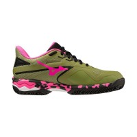 Baskets Mizuno Wave Exceed Light 2 Green Fuchsia Femme