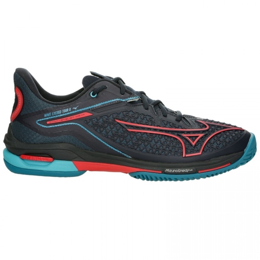 Mizuno Wave Exceed Tour 6 Padel Noir Bleu Rouge Sneakers