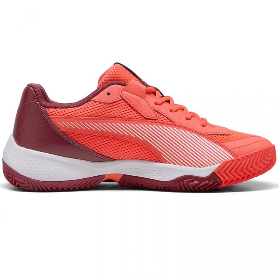 Zapatillas Puma Nova Court Rojo Burdeos Blanco